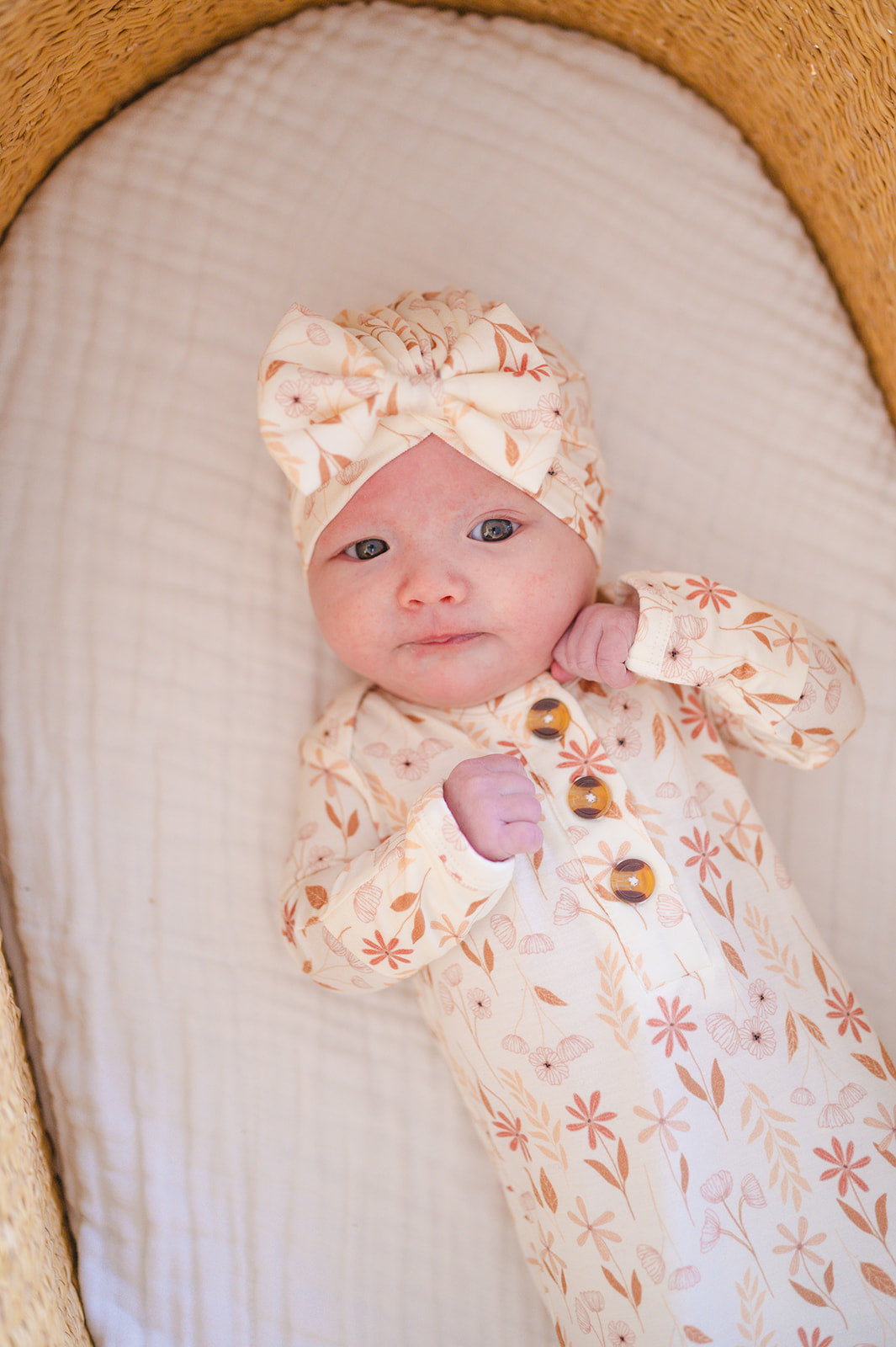 Bow Turban Hat - Wildflower - Harp Angel Boutique