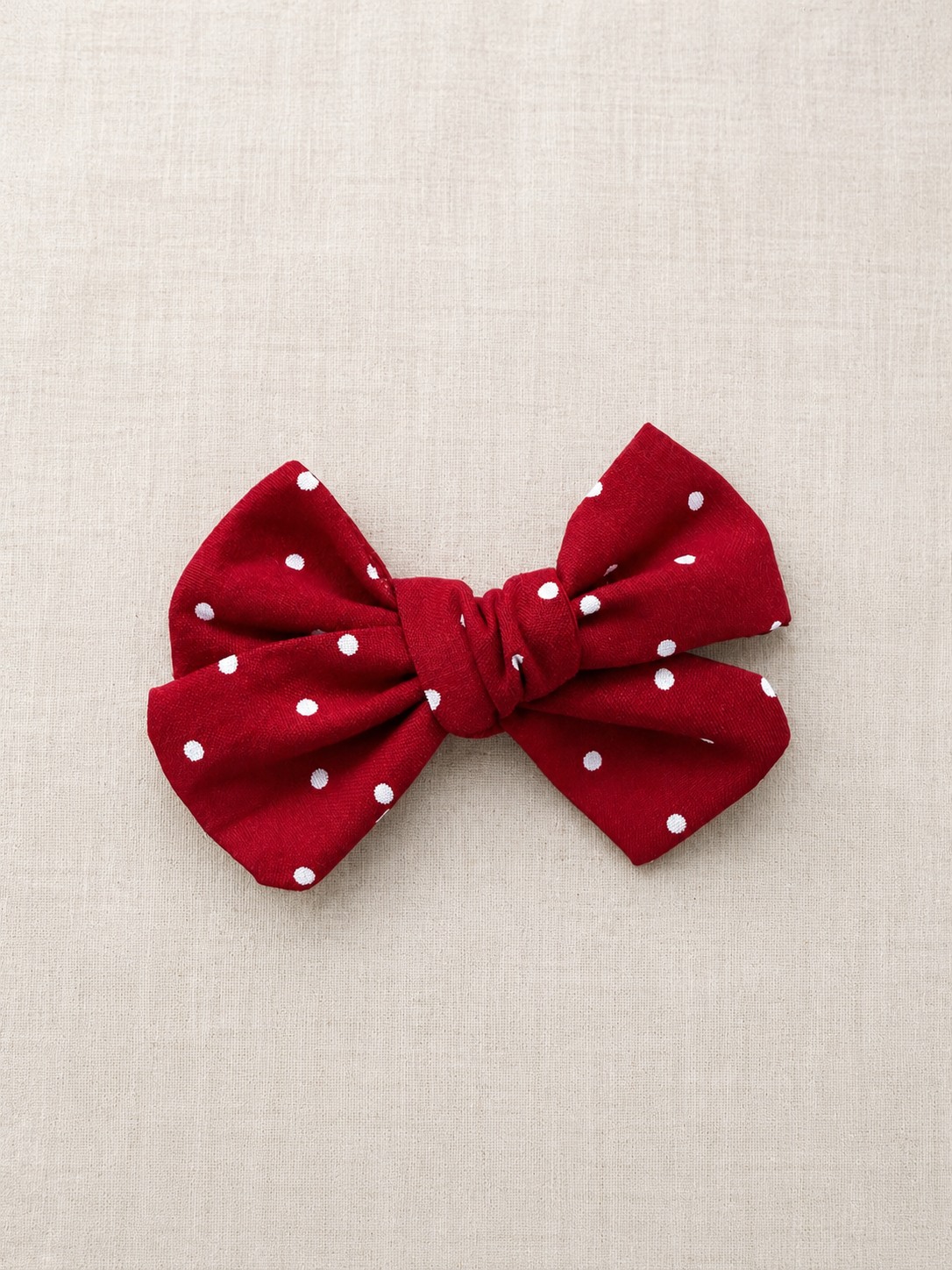 Red Polka Dot Bow Headband | Clip