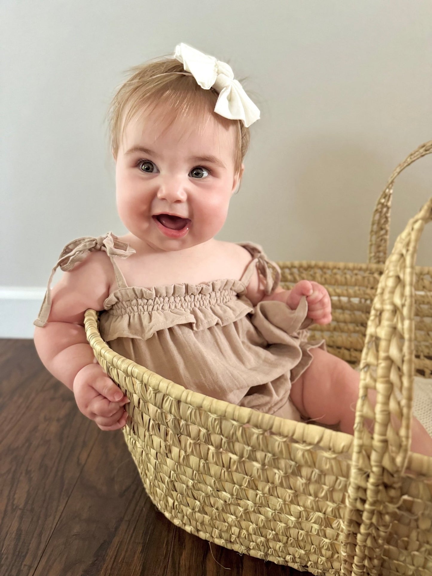 Bamboo Muslin Tie Dress - Tan - Harp Angel Boutique
