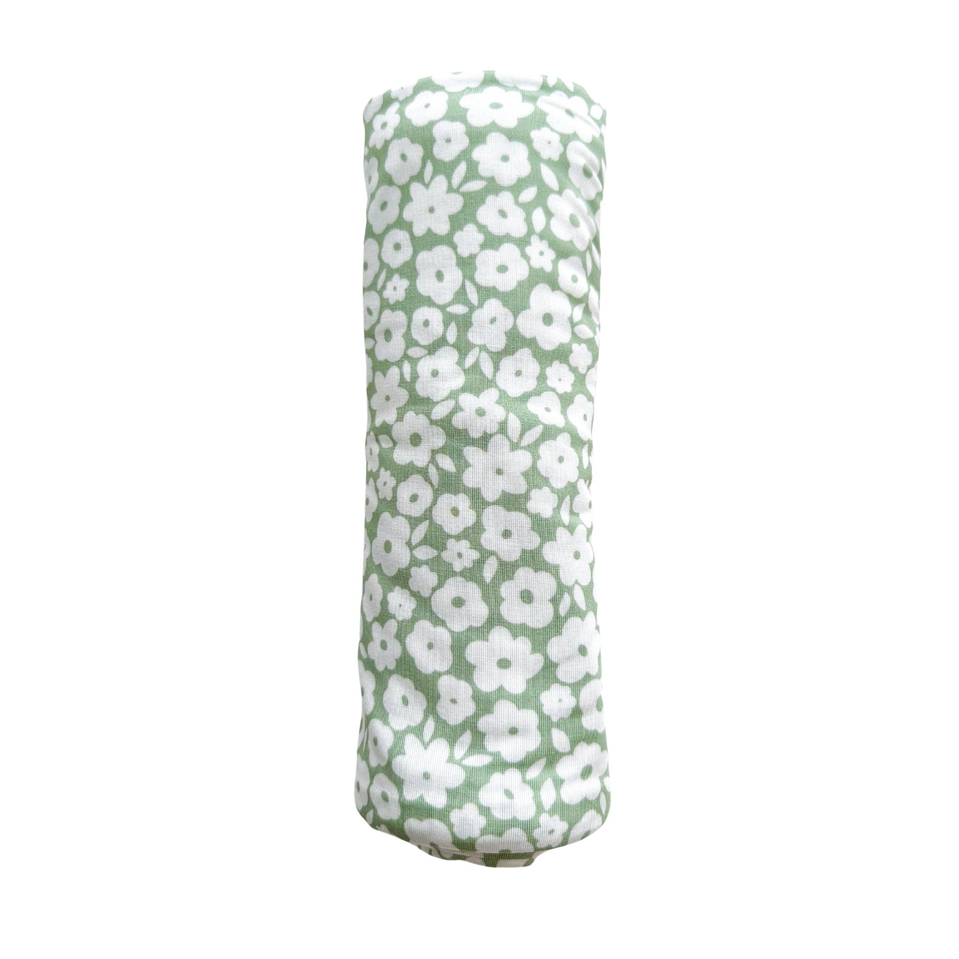 Bamboo Stretch Swaddle - Sage Ditsy Floral - Harp Angel Boutique