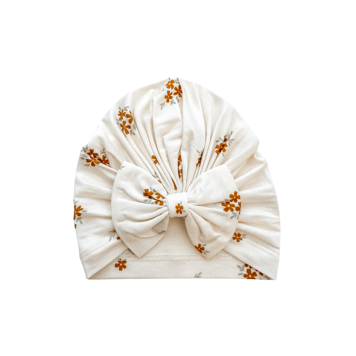 Bow Turban Hat - Caramel Bloom - Harp Angel Boutique