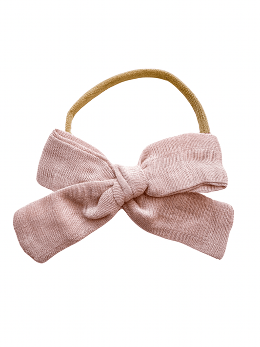 Knot Bow Headband - Baby Pink - Harp Angel Boutique