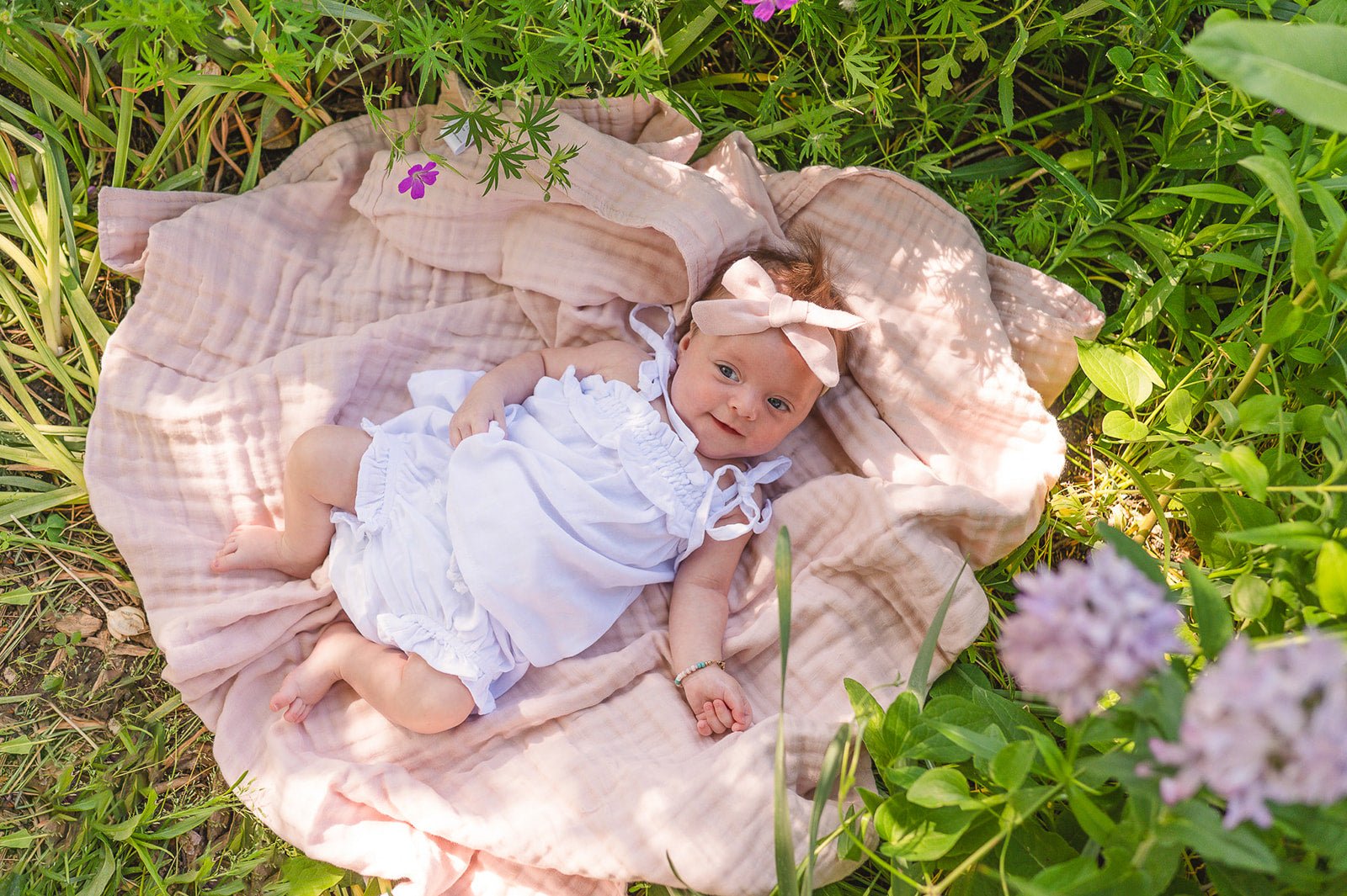 Knot Bow Headband - Baby Pink - Harp Angel Boutique