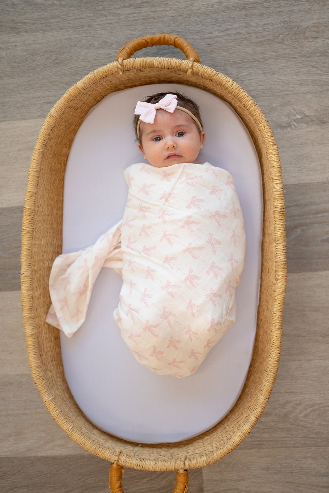 Light Pink Bow Headband - Harp Angel Boutique