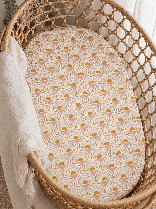 Vintage Sunshine Bamboo Changing Pad Cover - Harp Angel Boutique