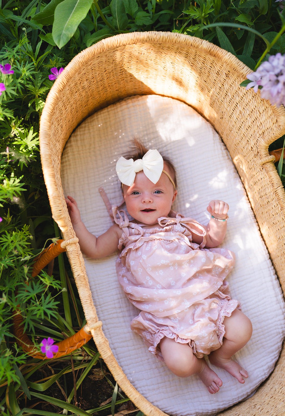 White Bamboo Knot Bow Headband – Soft One Size Baby Bow - Harp Angel Boutique