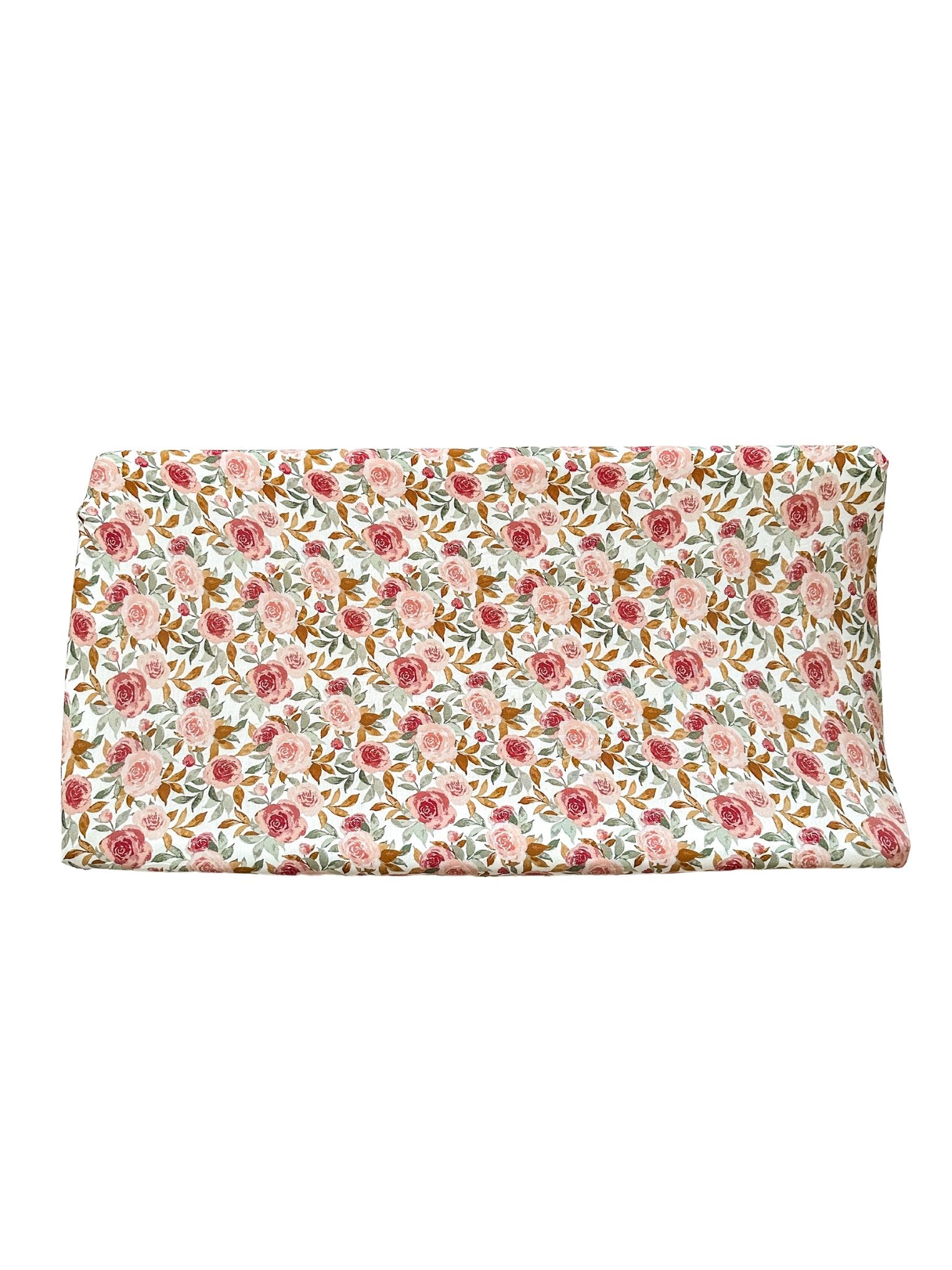 Bamboo Premium Changing Pad Cover - Dusty Pink Floral - Harp Angel Boutique