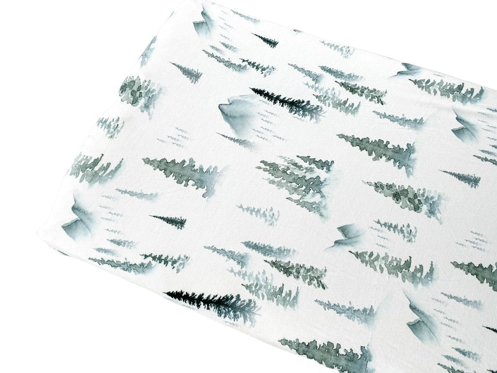 Bamboo Premium Changing Pad Cover - Forest Green - Harp Angel Boutique