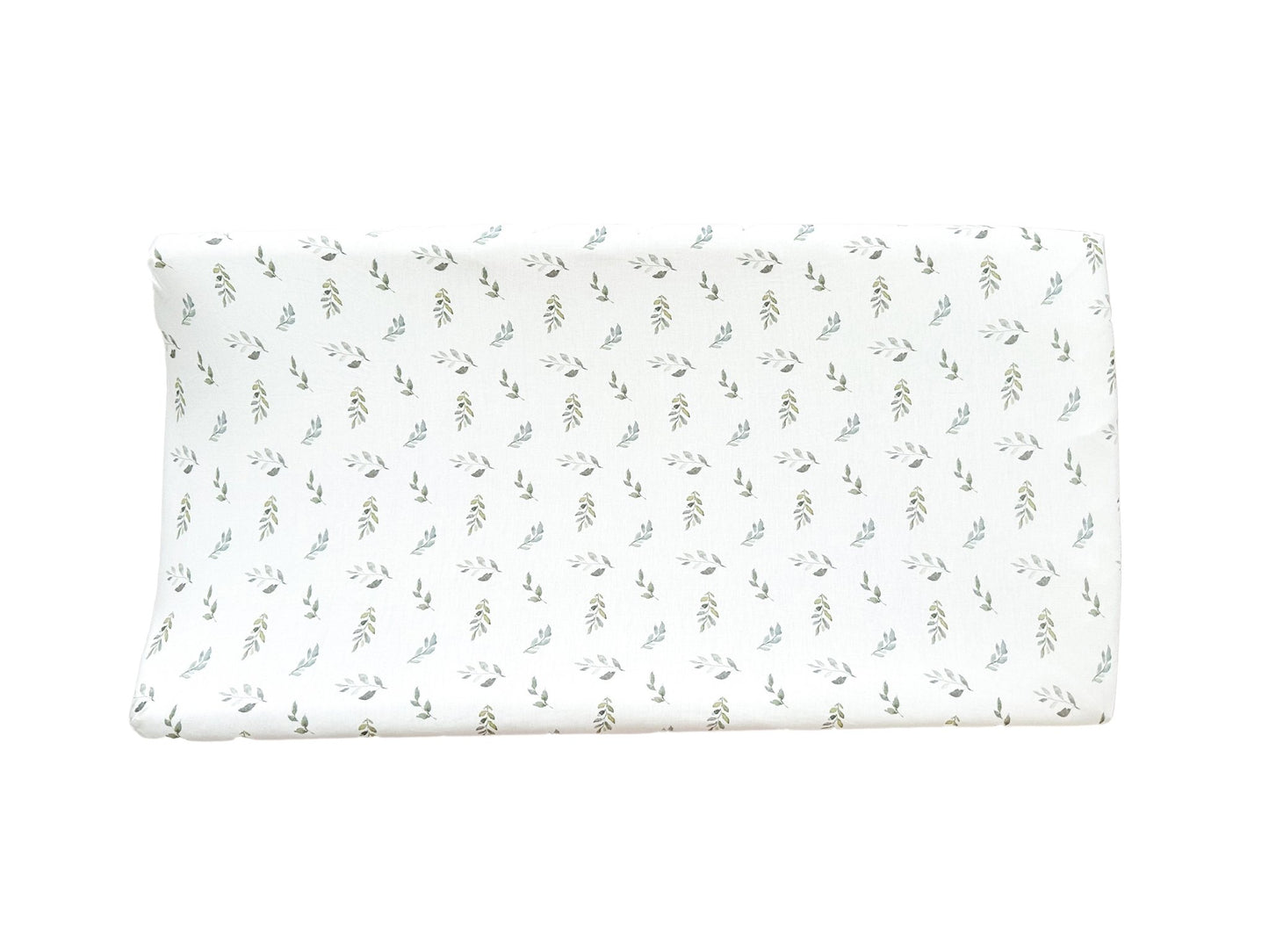 Bamboo Premium Changing Pad Cover - Green Leaves - Harp Angel Boutique