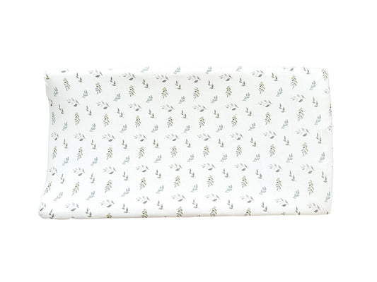Bamboo Premium Changing Pad Cover - Green Leaves - Harp Angel Boutique