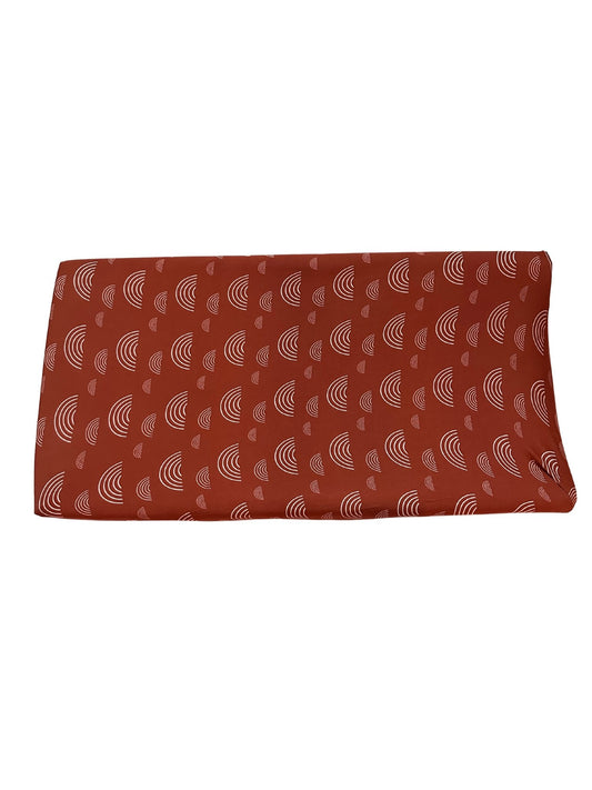 Bamboo Premium Changing Pad Cover - Rust Rainbow - Harp Angel Boutique