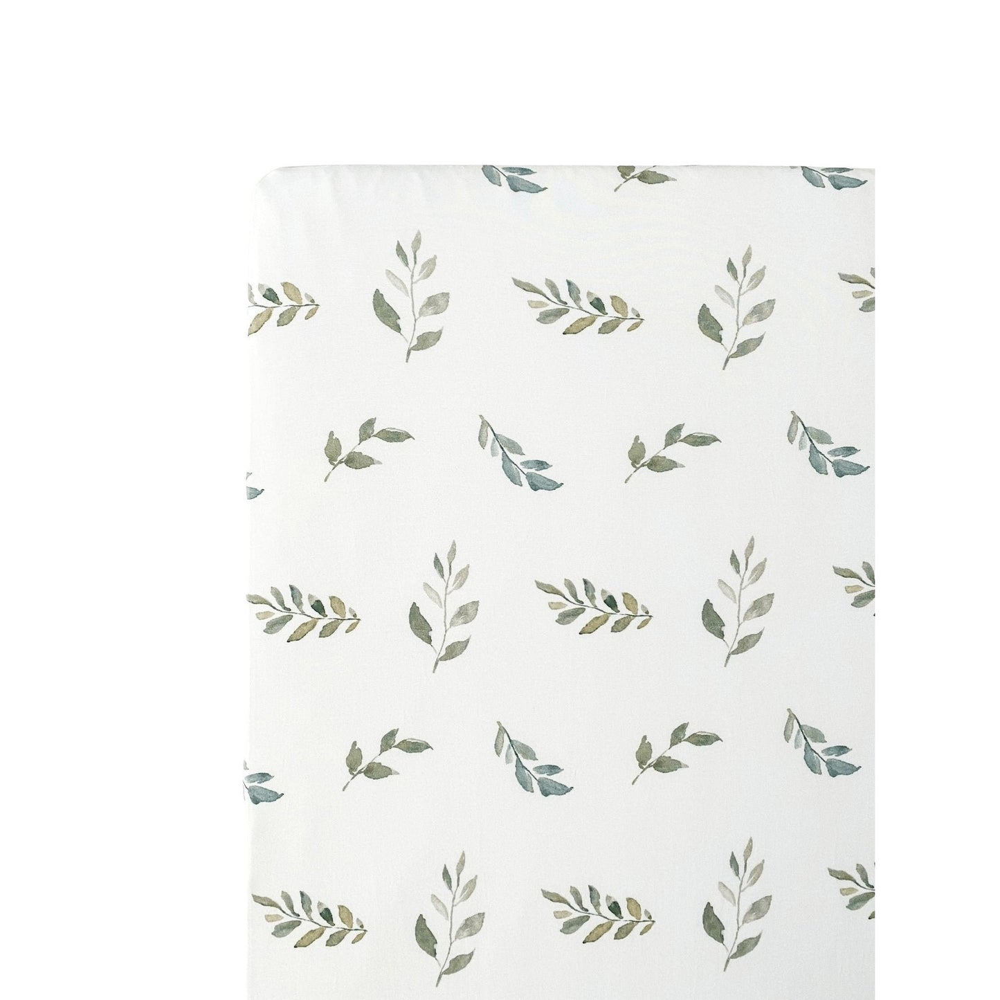 Bamboo Premium Fitted Crib Sheet - Green Leaves - Harp Angel Boutique