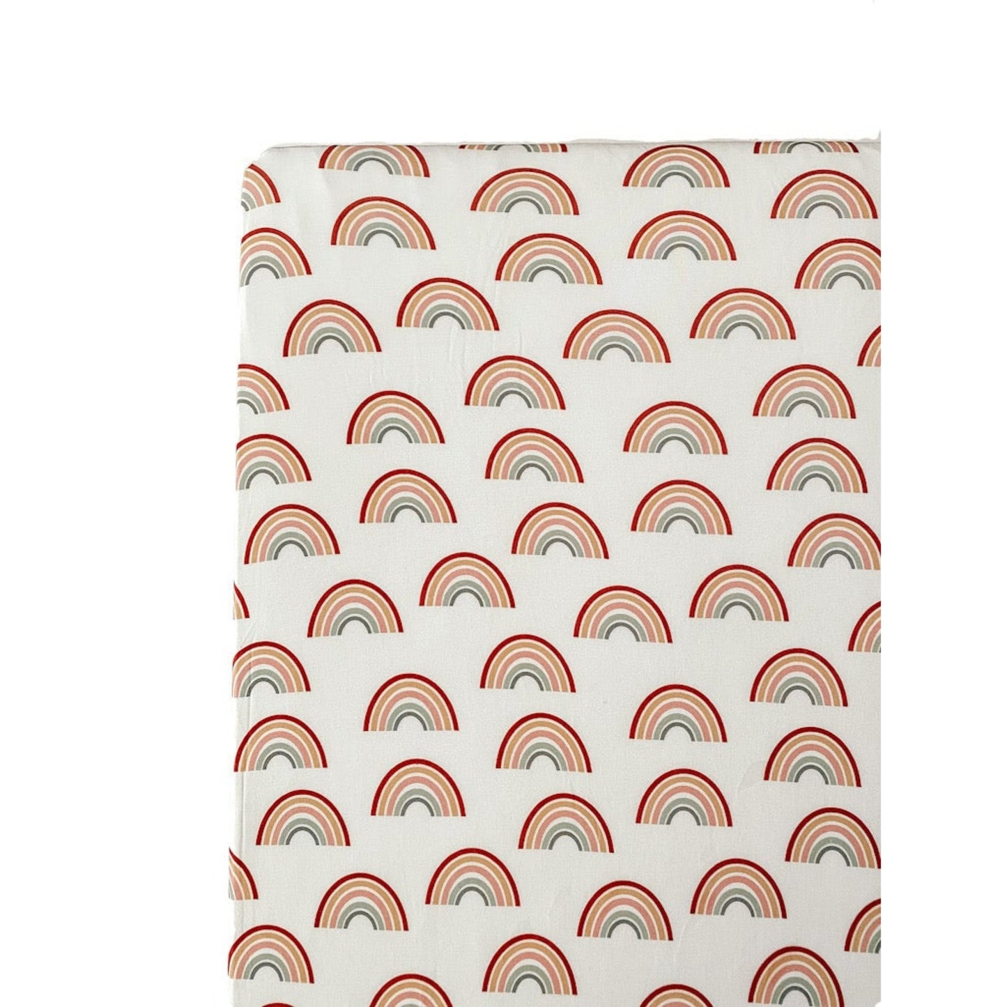 Bamboo Premium Fitted Crib Sheet - Neutral Rainbow - Harp Angel Boutique