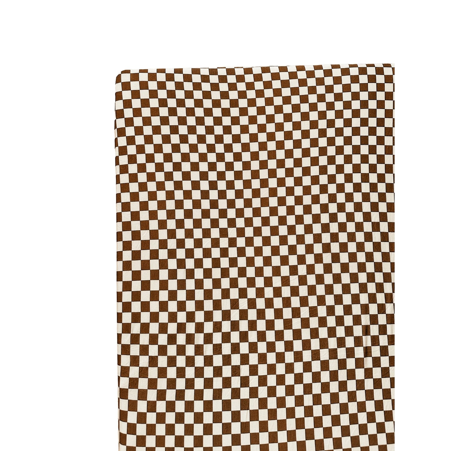 Bamboo Premium Fitted Crib Sheet - Toffee Checker - Harp Angel Boutique