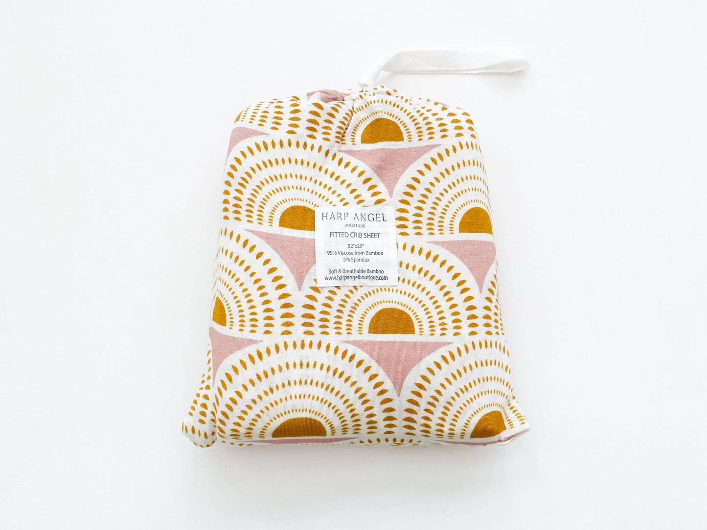 Bamboo Premium Fitted Crib Sheet - Vintage Sunshine - Harp Angel Boutique