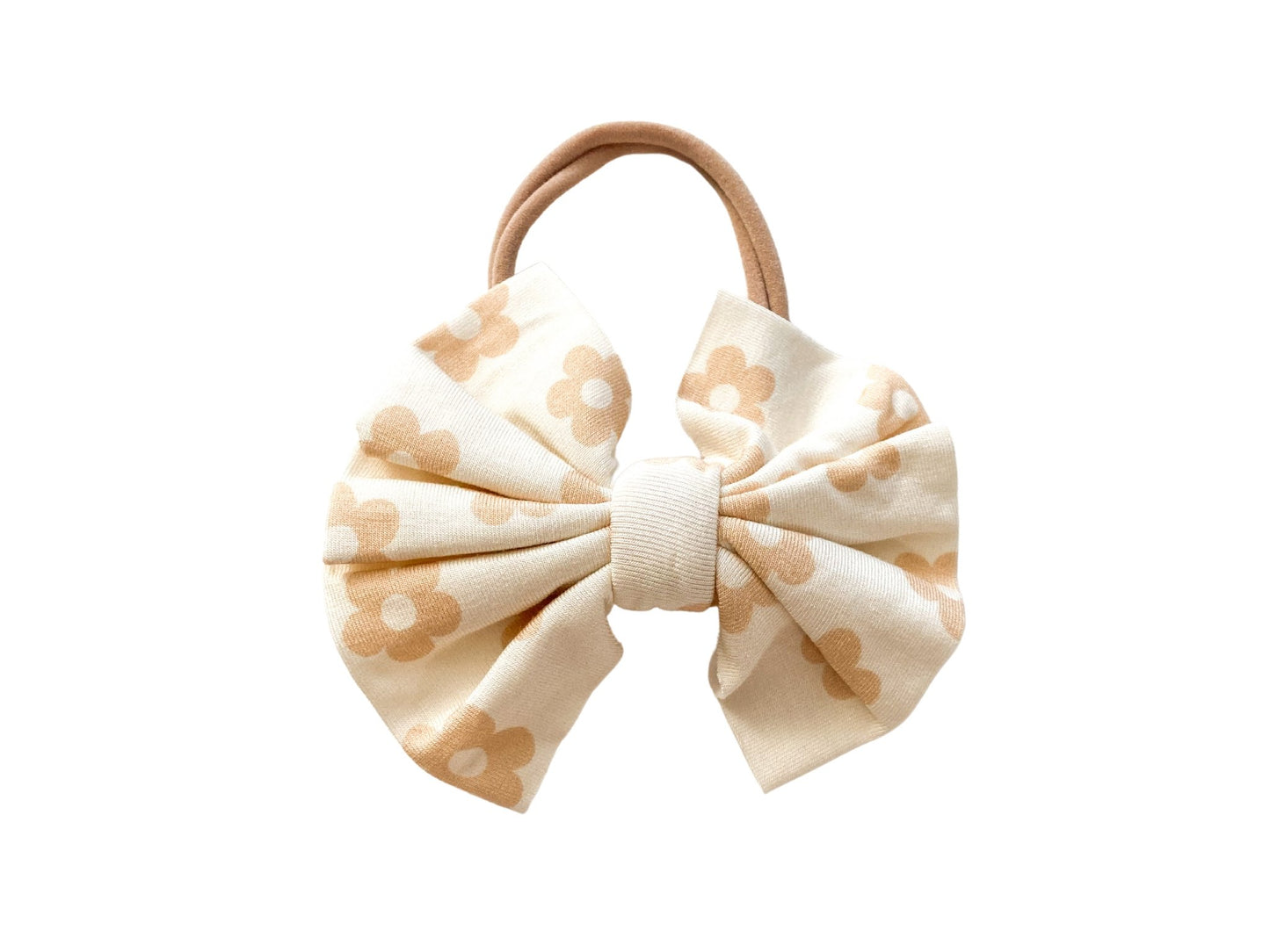 Blush Daisy Knot Bow Headband - Harp Angel Boutique
