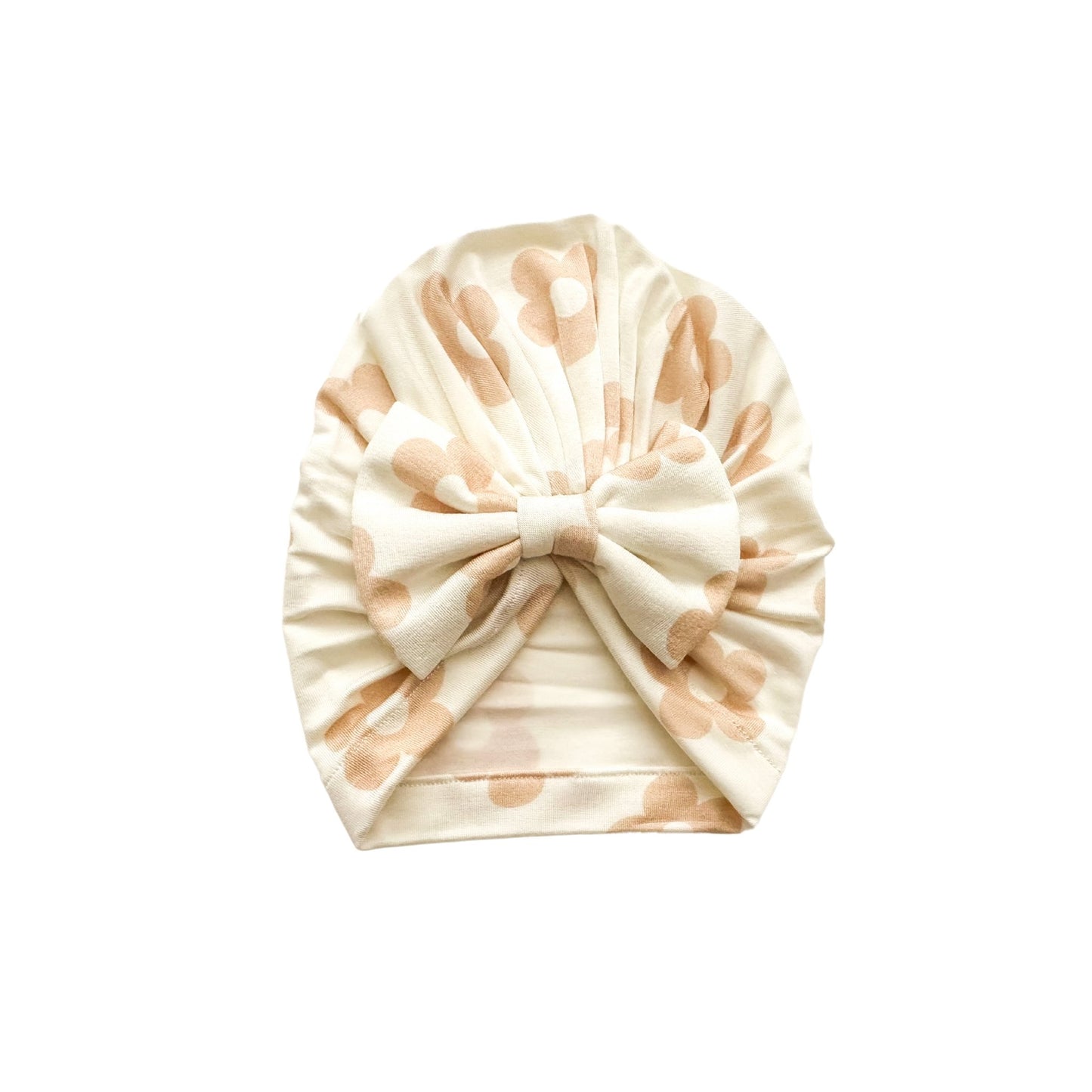 Bow Turban Hat - Blush Daisy - Harp Angel Boutique
