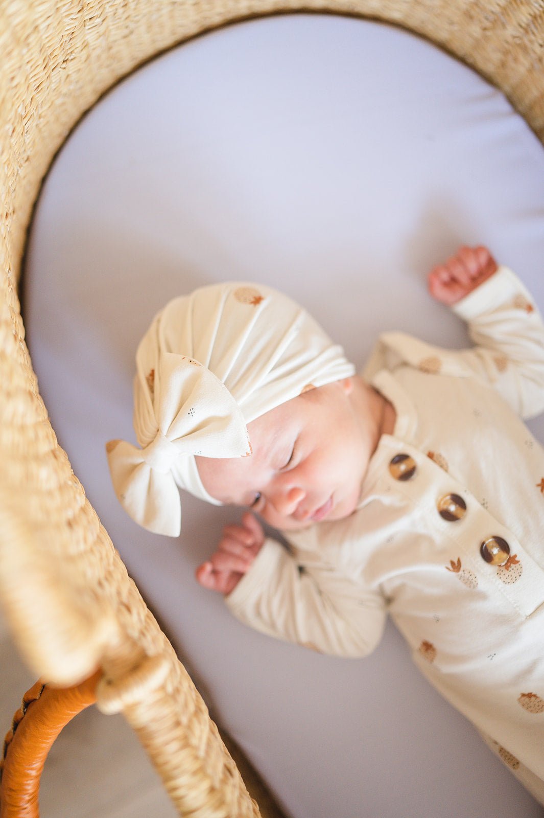 Bow Turban Hat - Boho Strawberry - Harp Angel Boutique