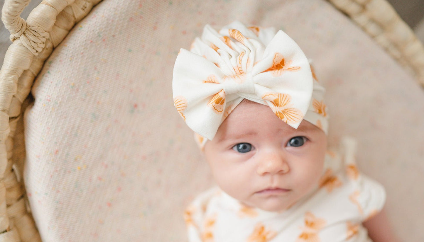 Bow Turban Hat - Butterfly - Harp Angel Boutique