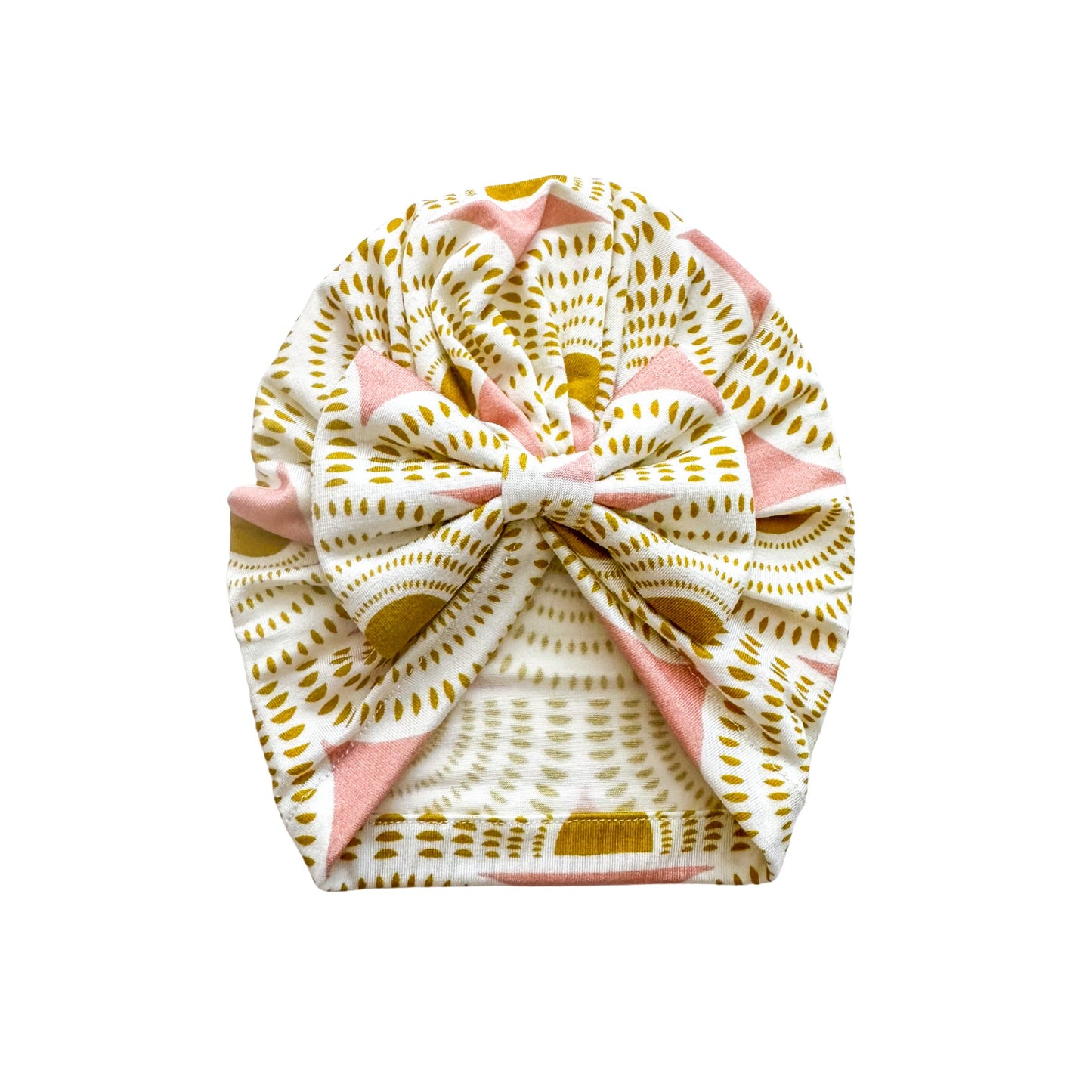 Bow Turban Hat - Vintage Sunshine - Harp Angel Boutique