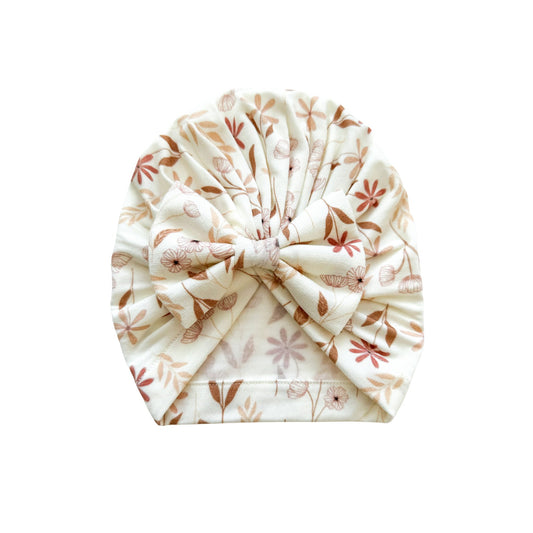 Bow Turban Hat - Wildflower - Harp Angel Boutique