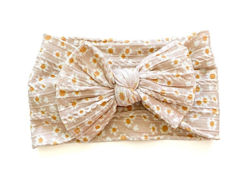 Daisy Nylon Cable Knit Head Wrap Headband - Harp Angel Boutique
