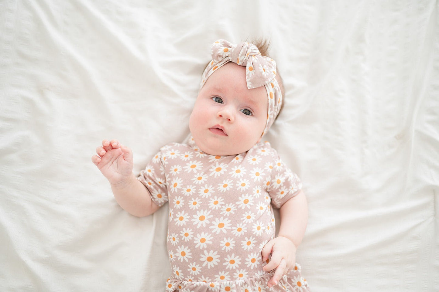 Dusty Daisy Bow Headband - Harp Angel Boutique