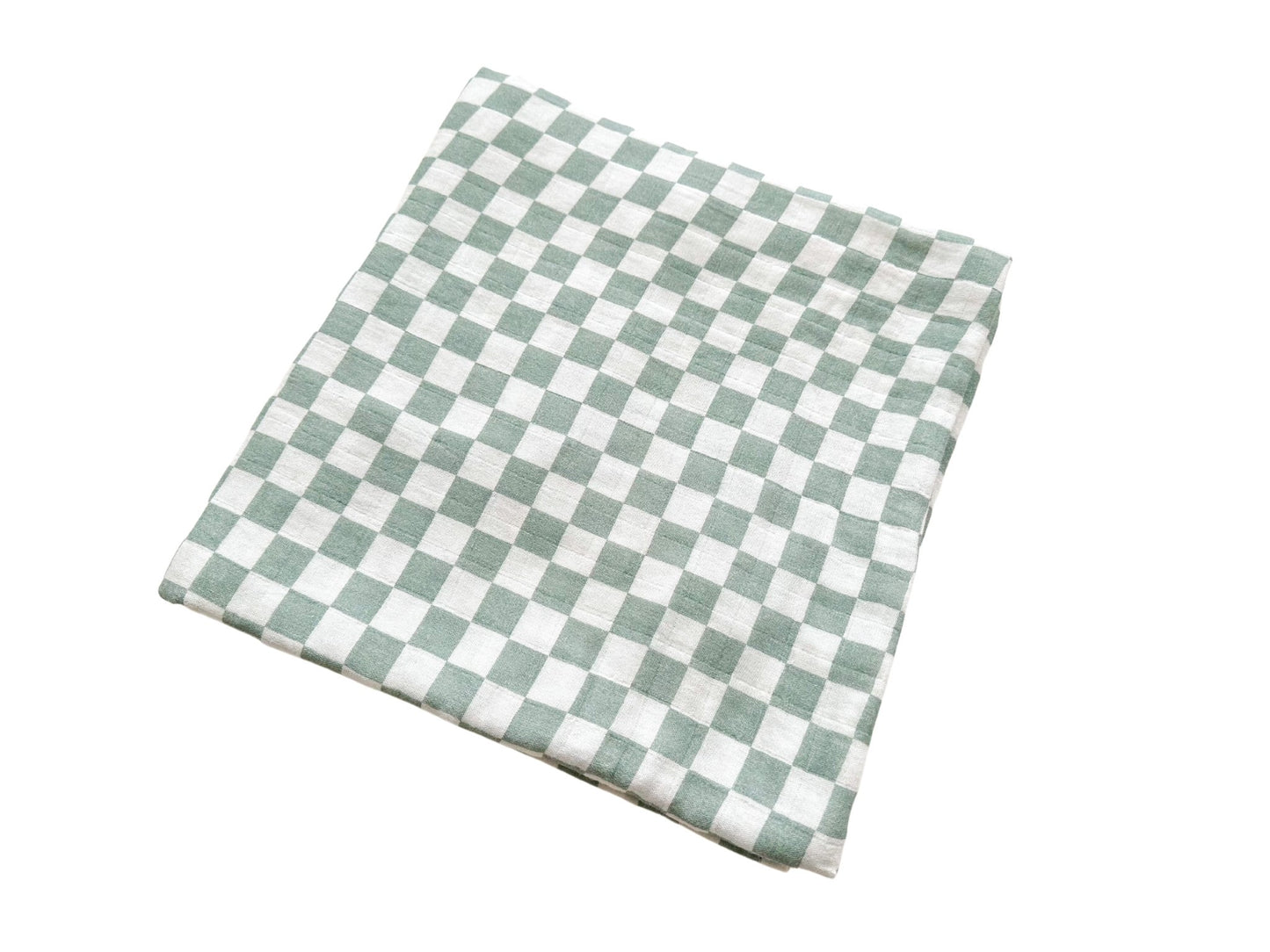 Jade Checkered Muslin Swaddle Blanket - Harp Angel Boutique
