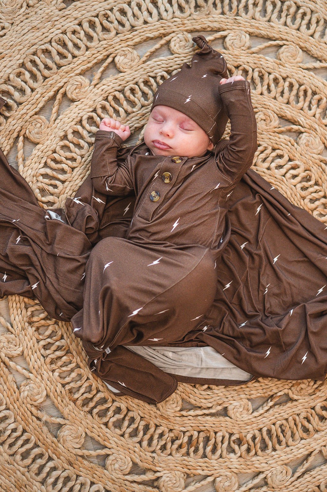 Knot Hat - Brown Lightning - Harp Angel Boutique