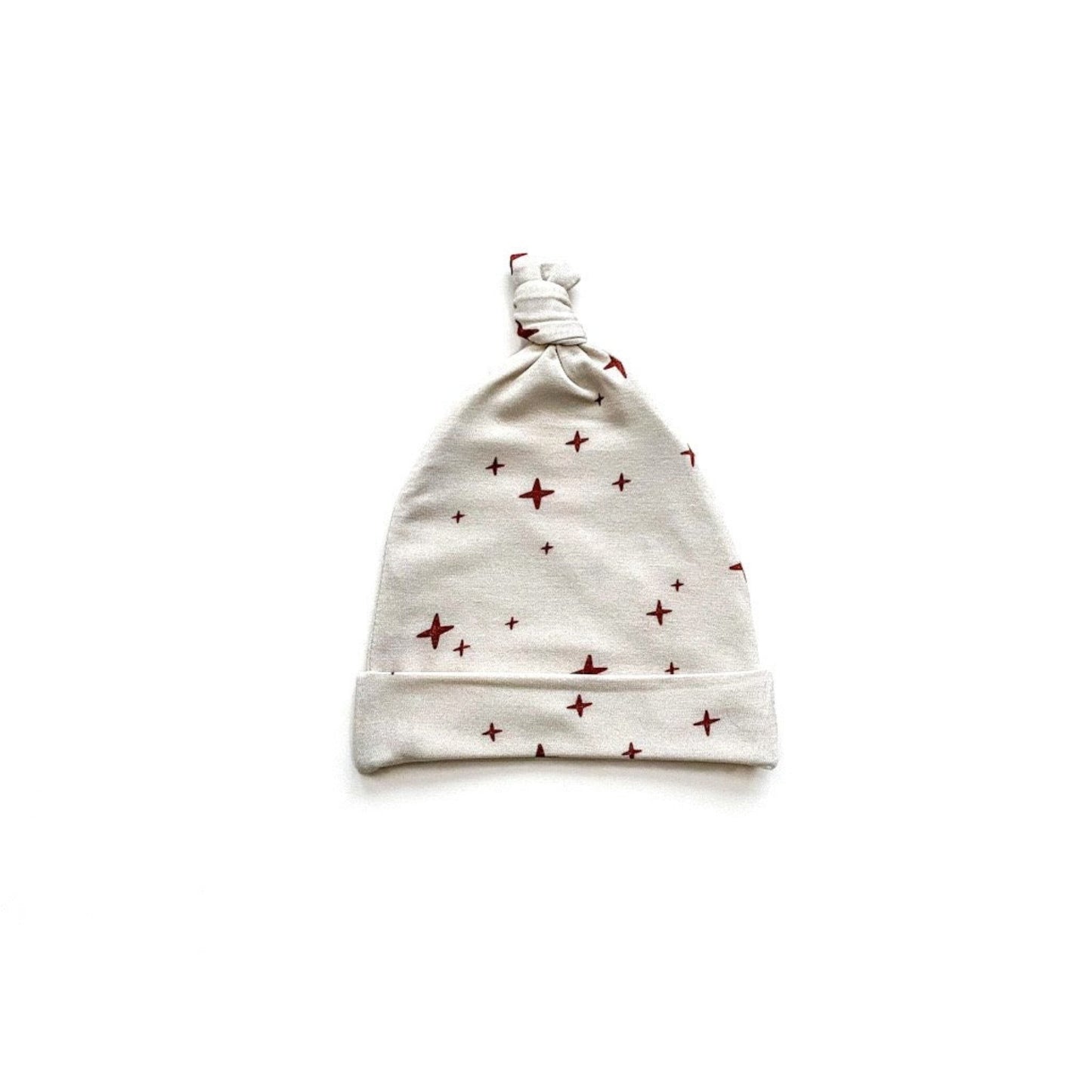 Knot Hat - Brown Stars - Harp Angel Boutique