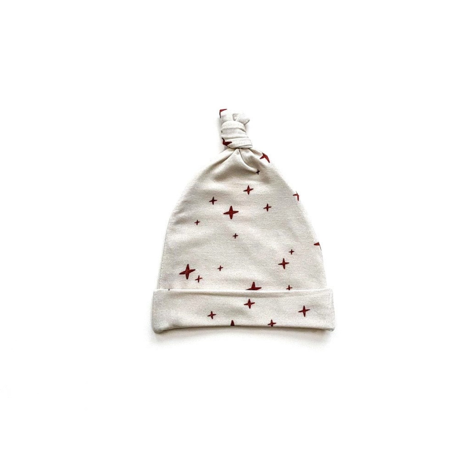 Knot Hat - Brown Stars - Harp Angel Boutique