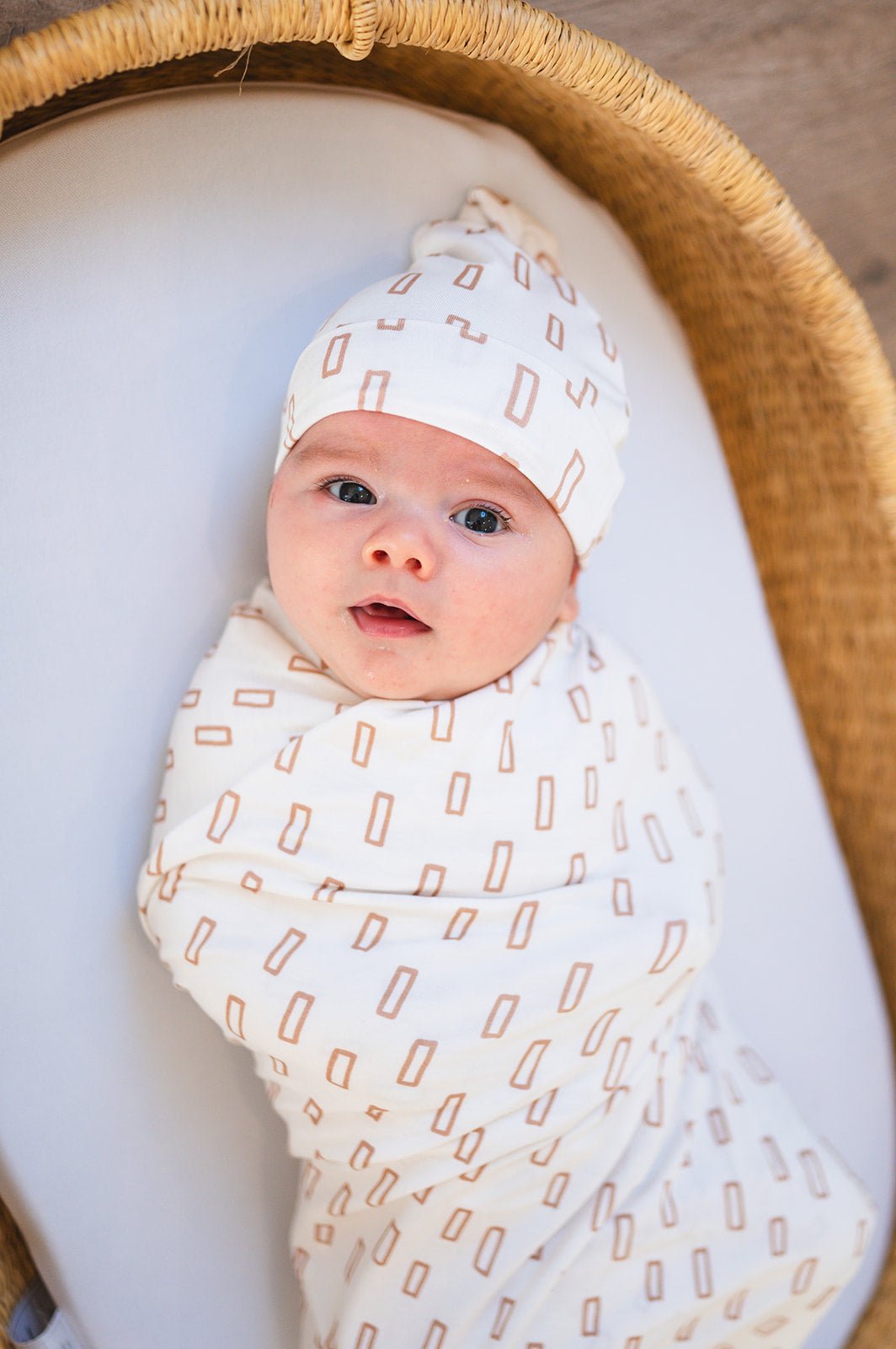 Knot Hat - Neutral Rectangle - Harp Angel Boutique