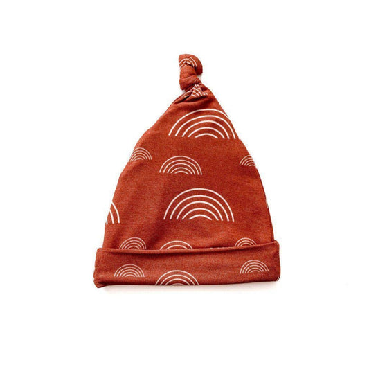 Knot Hat - Rust Rainbow - Harp Angel Boutique
