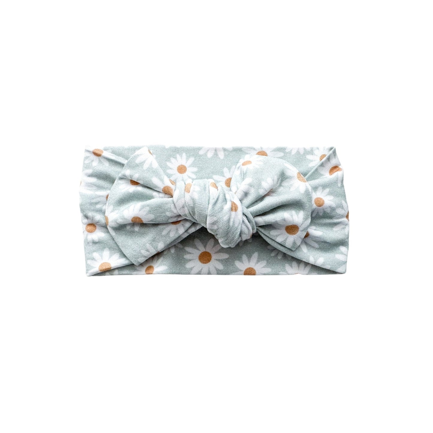 Knotted Baby Gown - Blue Daisy - Harp Angel Boutique