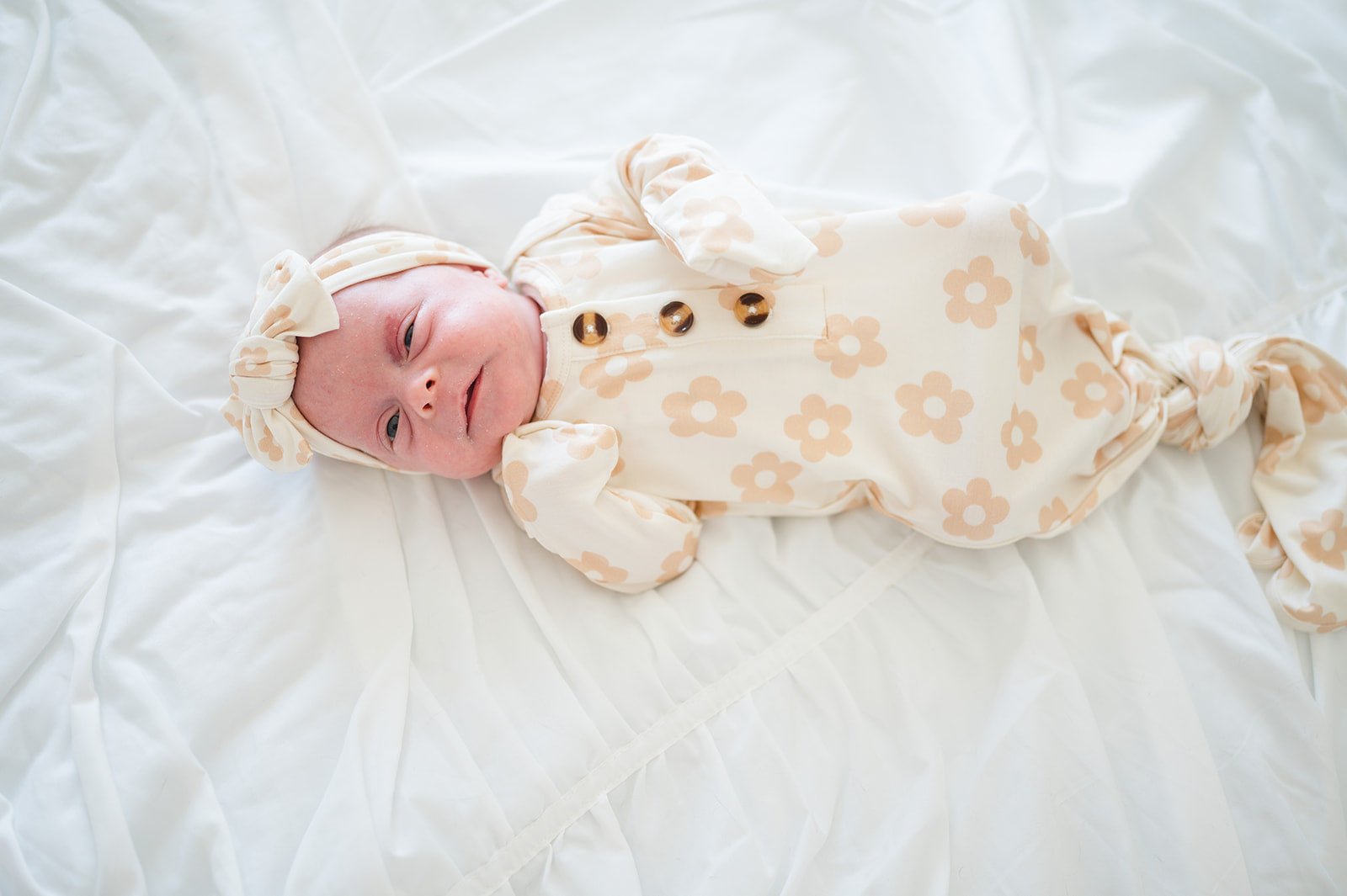 Baby in Blush Daisy Knot Gown - Harp Angel Boutique
