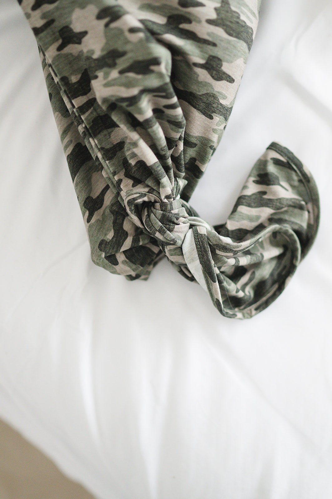 Knotted Baby Gown - Camo - Harp Angel Boutique