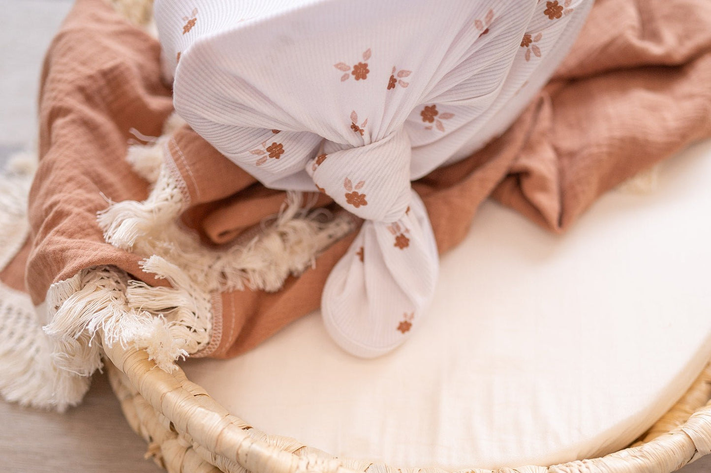 Knotted Baby Gown - Fleur - Harp Angel Boutique