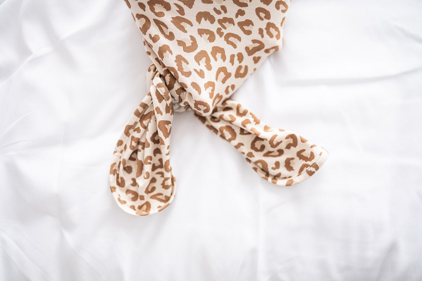 Knotted Baby Gown - Leopard - Harp Angel Boutique