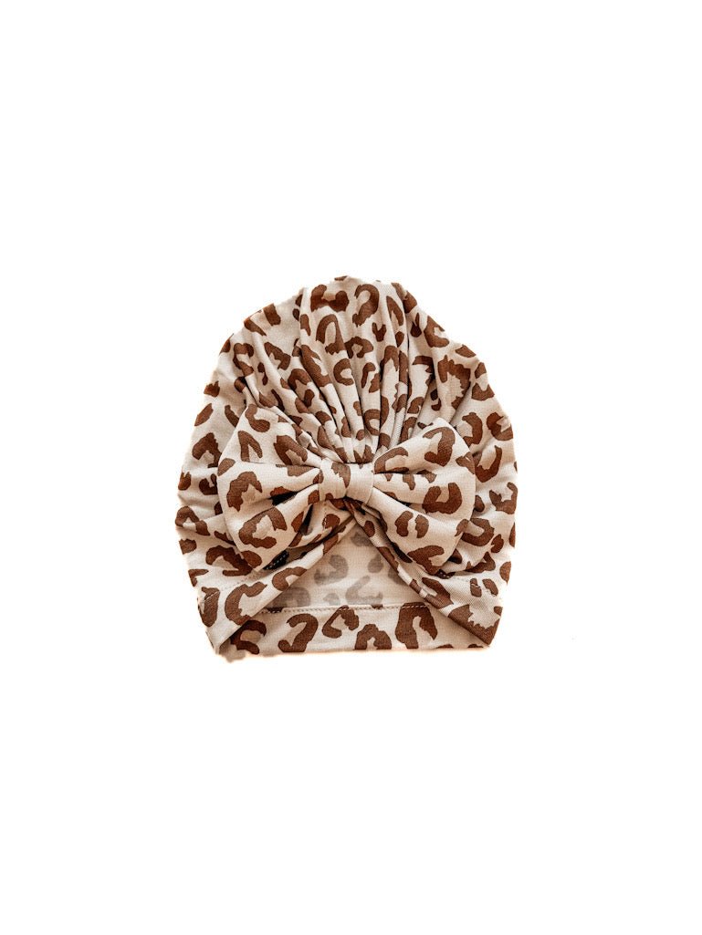 Knotted Baby Gown - Leopard - Harp Angel Boutique