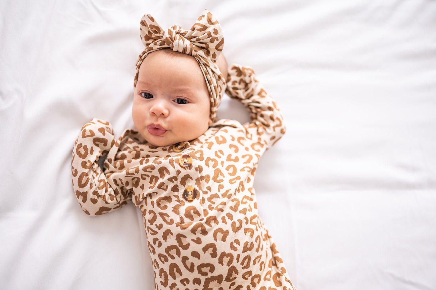 Leopard Bow Headband - Harp Angel Boutique