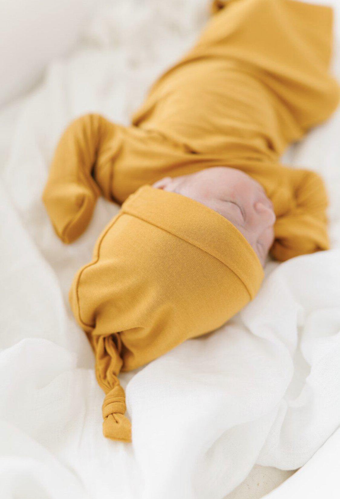 Mustard Knot Hat - Harp Angel Boutique