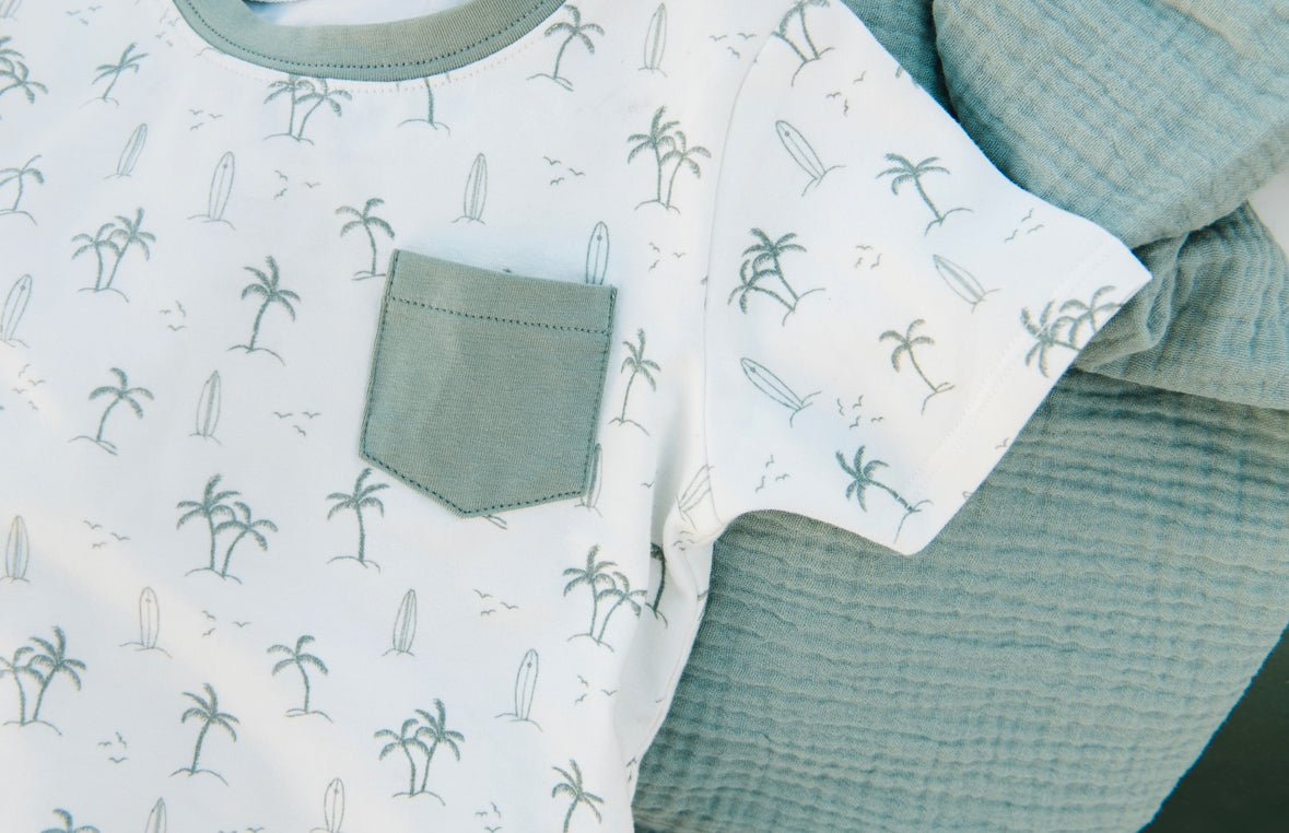 Organic Short Sleeve Shirt - Palm Beach - Harp Angel Boutique