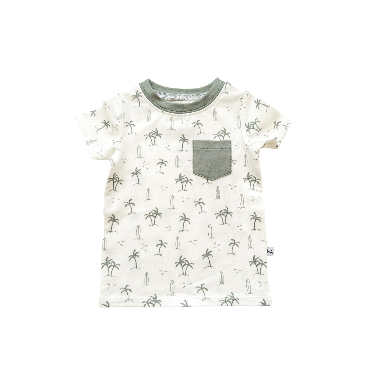 Organic Short Sleeve Shirt - Palm Beach - Harp Angel Boutique