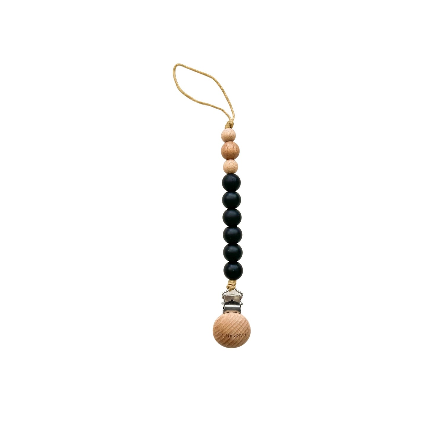 Pacifier Clip Harper (Black) - Harp Angel Boutique