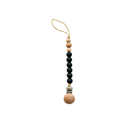 Pacifier Clip Harper (Black) - Harp Angel Boutique