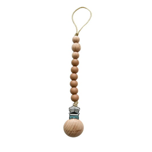 Pacifier Clip Harper (Camel) - Harp Angel Boutique