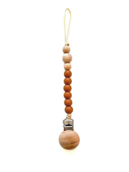 Pacifier Clip Harper (Cappuccino) - Harp Angel Boutique
