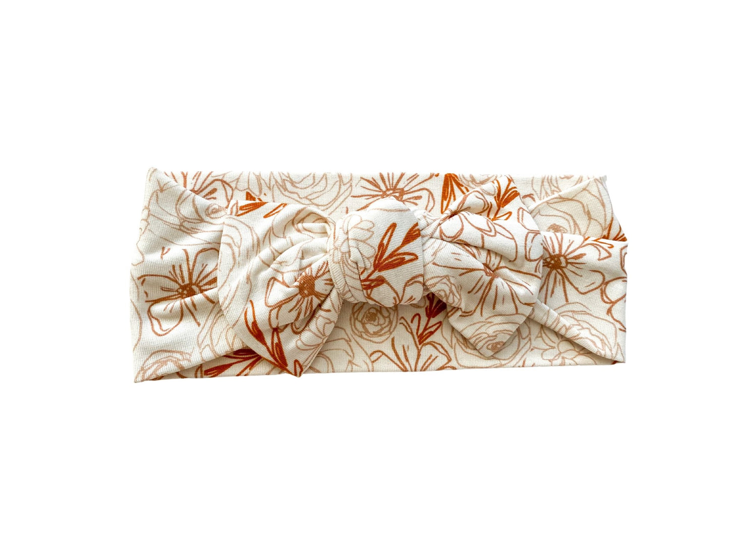 Peony Bloom Knotted Baby Bow Headband - Harp Angel Boutique
