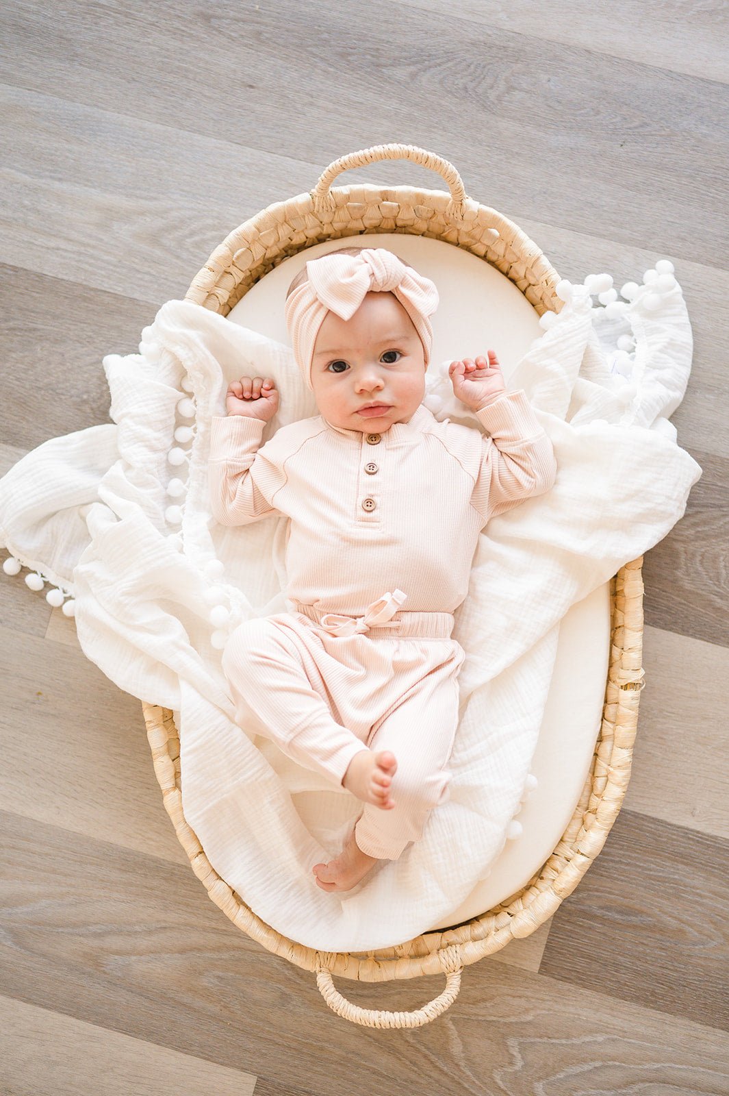 Ribbed Jogger Pants - Blush - Harp Angel Boutique