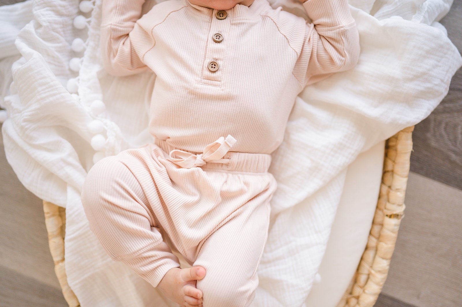 Ribbed Jogger Pants - Blush - Harp Angel Boutique